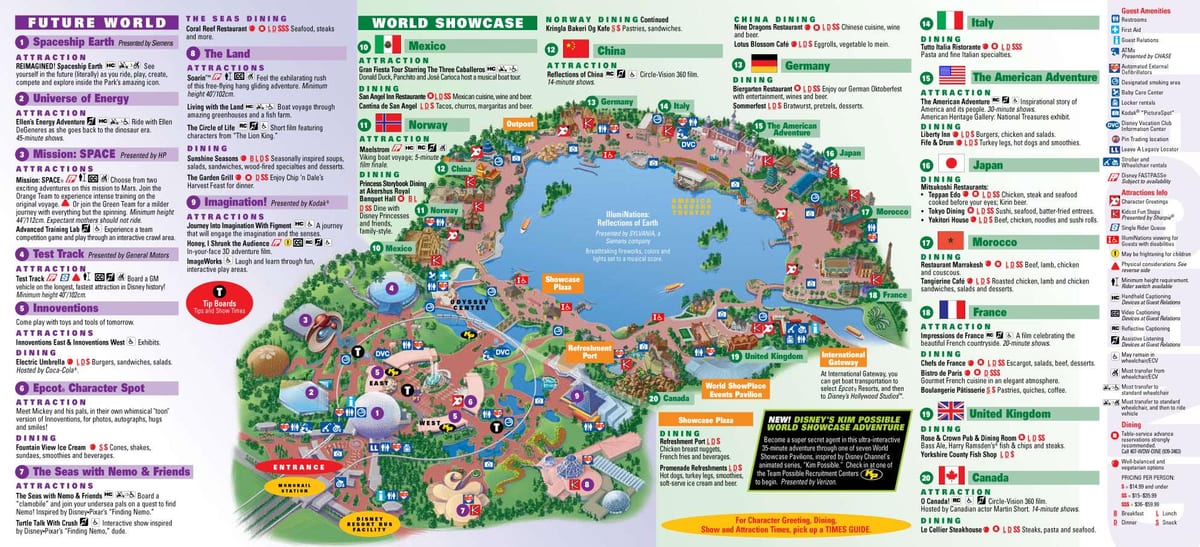 EPCOT دیزنی نقشه جهان
