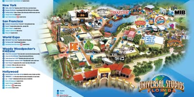 اورلاندو, Universal Studios نقشه
