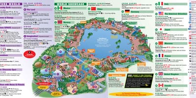 EPCOT دیزنی نقشه جهان
